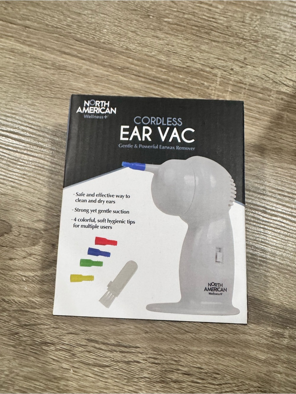 North American Wellness Cordless Ear Vac - White/Blue Tips